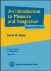 An Introduction to Measure and Integration - Book