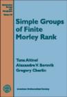 Simple Groups of Finite Morley Rank - Book