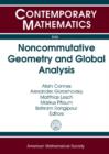 Noncommutative Geometry and Global Analysis - Book
