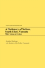 A Dictionary of Nafsan, South Efate, Vanuatu : Mpet Nafsan ni Erakor - Book