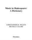 Music in Shakespeare : A Dictionary - Book
