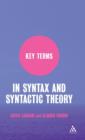 Key Terms in Syntax and Syntactic Theory - Book