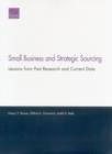 Small Business and Strategic Sourcing : Lessons from Past Research and Current Data - Book