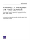 Comparing U.S. Army Systems with Foreign Counterparts : Identifying Possible Capability Gaps and Insights from Other Armies - Book