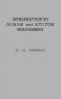 Introduction to Opinion and Attitude Measurement - Book