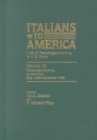 Italians to America, May 1899 - Nov. 1899 : Lists of Passengers Arriving at U.S. Ports - Book