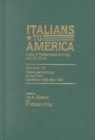 Italians to America : December 1899 - May 1900: Lists of Passengers Arriving at U.S. Ports - Book