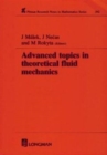 Advanced Topics in Theoretical Fluid Mechanics - Book