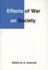 Effects of War on Society - Book
