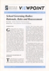 School Governing Bodies : Rationale, roles and assessment - Book