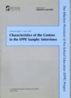 Characteristics of the Centres in the EPPE Sample: Interviews : Technical Paper 5 - Book