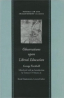 Observations Upon Liberal Education - Book