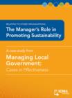 The Manager's Role in Promoting Sustainability : Cases in Effectiveness: Relating to Other Organizations - eBook