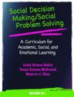 Social Decision Making/Social Problem Solving (SDM/SPS) : A Curriculum for Academic, Social, and Emotional Learning Grades K-1 - Book