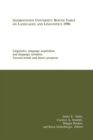 Georgetown University Round Table on Languages and Linguistics (GURT) 1996: Linguistics, Language Acquisition, and Language Variation : Current Trends and Future Prospects - Book