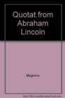Quotations from Abraham Lincoln - Book