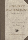 A Primer of Real Functions - Book
