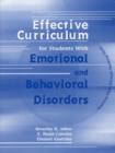 Effective Curriculum for Students with Emotional and Behavioral Disorders - Book