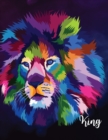 King : College Ruled Paper with a BW lion girl illustrations on each page- 8.5 x 11- 150 Pages, Perfect for School, Office and Home - Book