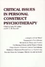 Critical Issues in Personal Construct Psychotherapy - Book