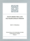 Texts from the Late Old Babylonian Period - Book