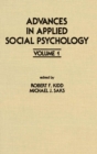 Advances in Applied Social Psychology : Volume 1 - Book