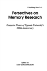 Perspectives on Memory Research : Essays in Honor of Uppsala University's 500th Anniversary - Book