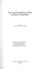 The Late Republican Villa at Posto, Francolise - Book