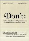 Don't : Manual of Mistakes and Improprieties More or Less Prevalent in Conduct and Speech - Book