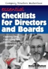 Essential Checklists for Directors and Boards : Helping you save time, avoid risk and protect your reputation - Book