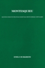 Montesquieu : His Contribution to the Establishment of Political Science - Book