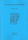 Titles and Bureaux of Egypt 1850-1700BC - Book