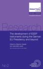 The Development of ESDP Instruments During the German EU Presidency and Beyond - Book
