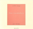 Line Vocabulary : Arild Vange & Per Formo - Book