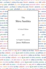 The Shiva Samhita : A Critical Edition and An English Translation - Book