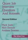 Quant Job Interview Questions and Answers (Second Edition) - Book