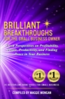 Brilliant Breakthroughs For The Small Business Owner : Fresh Perspectives on Profitability, People, Productivity, and Finding Peace in Your Business - Book