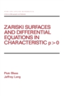 Zariski Surfaces and Differential Equations in Characteristic P < O - eBook