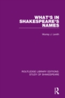 What's in Shakespeare's Names - eBook