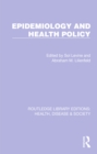 Epidemiology and Health Policy - eBook