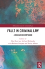 Fault in Criminal Law : A Research Companion - eBook