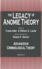 The Legacy of Anomie Theory - eBook