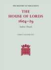 The House of Lords 1604-29 3 Volume Set - Book