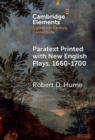 Paratext Printed with New English Plays, 1660–1700 - Book