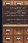 Catalogue of Sanskrit Manuscripts in the Bodleian Library : Appendix to Vol. I (Th. Aufrecht's Catatlogue) - Book