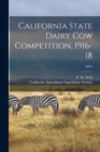 California State Dairy Cow Competition, 1916-18; B301 - Book