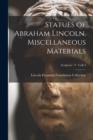 Statues of Abraham Lincoln. Miscellaneous Materials; Sculptors - V Volk 3 - Book