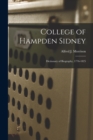College of Hampden Sidney; Dictionary of Biography, 1776-1825 - Book