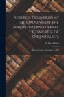 Address Delivered at the Opening of the Ninth International Congress of Orientalists : Held in London, September 5, 1892 - Book
