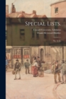 Special Lists. : No. 1[-2]. - Book